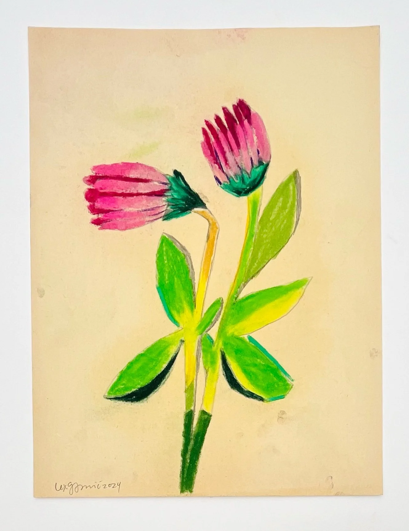  23  9x12"  Drawing on found paper  2024 