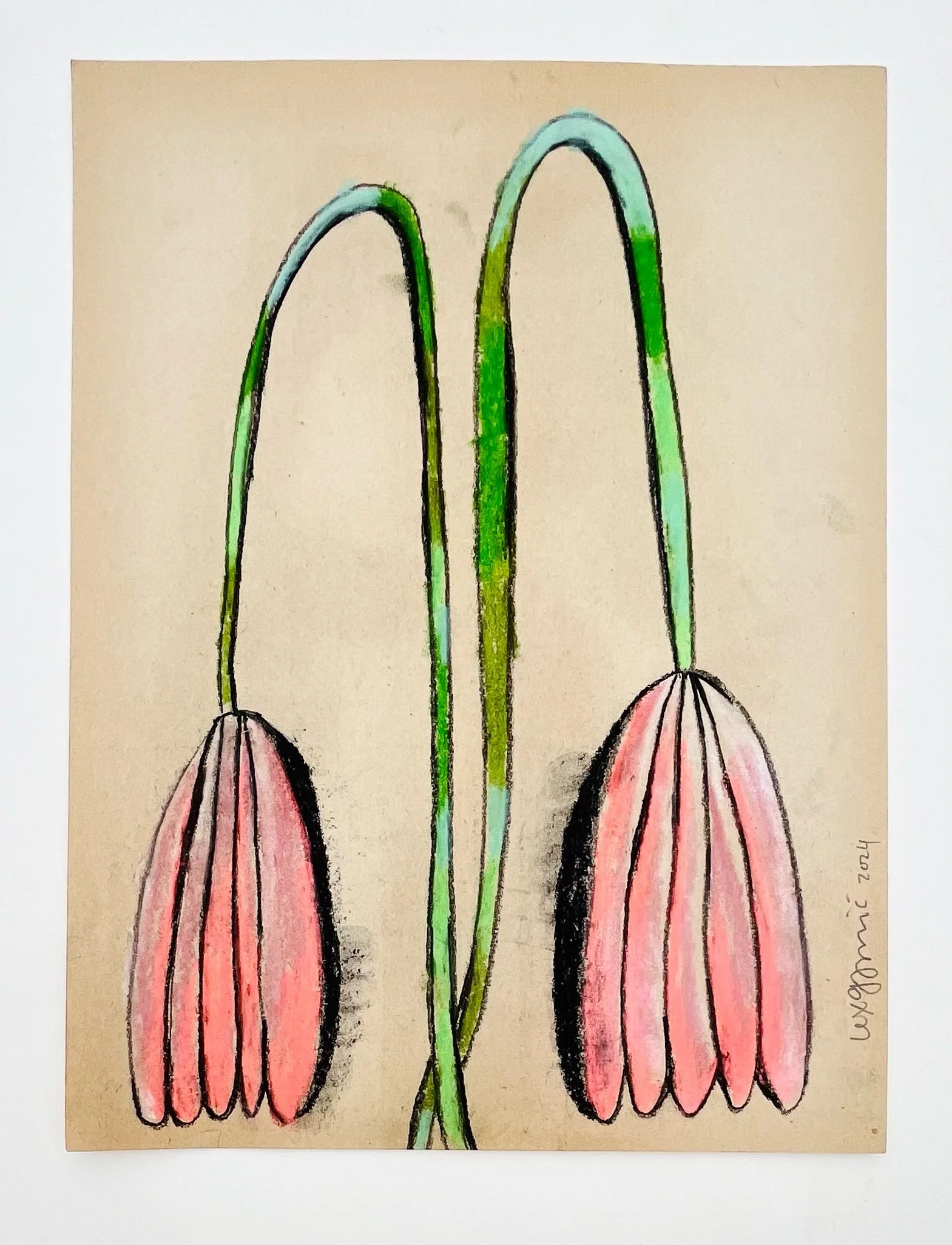  27  9x12"  Drawing on found paper  2024 