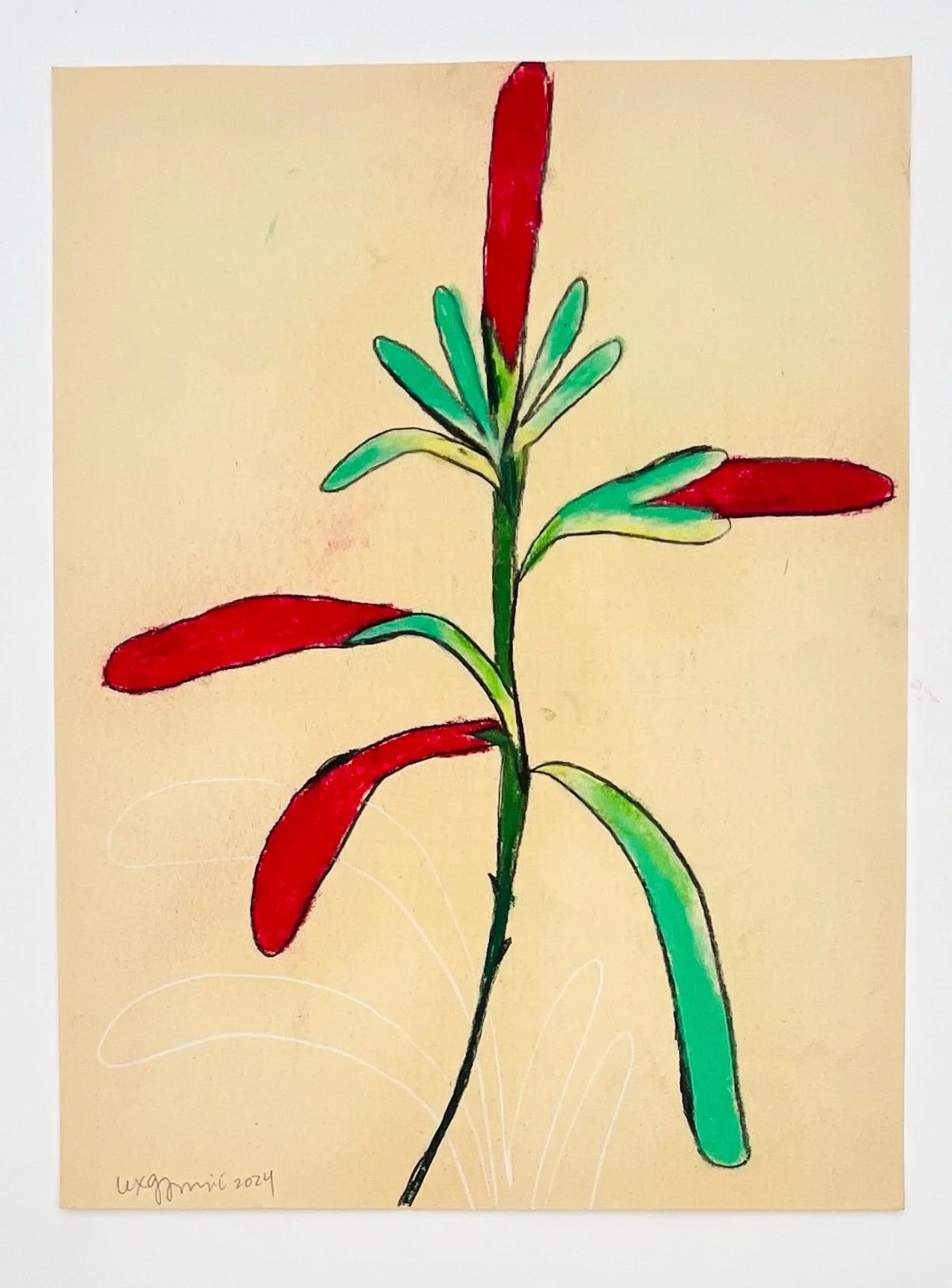  32  9x12"  Drawing on found paper  2024 