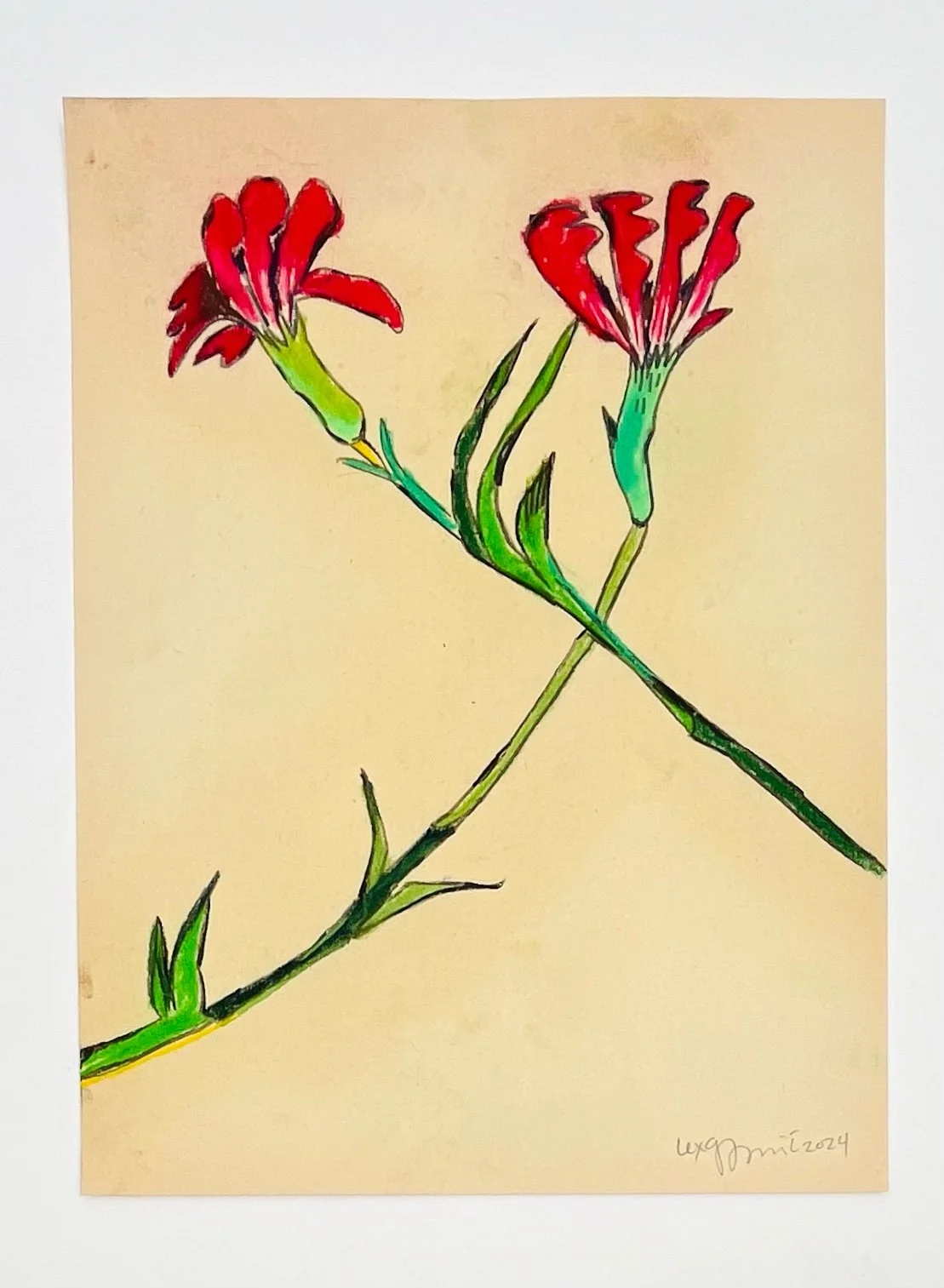  49  9x12"  Drawing on found paper  2024 