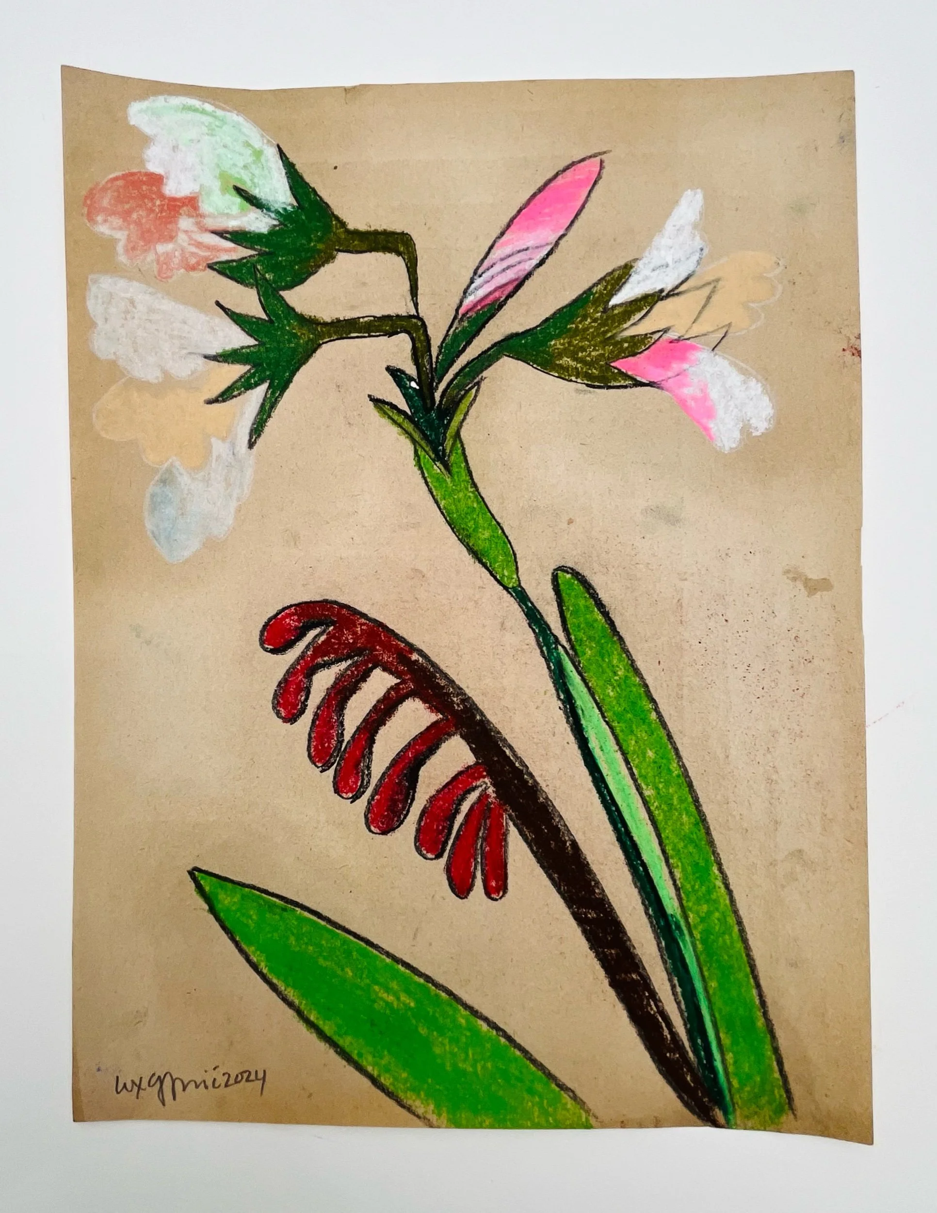  79  9x12"  Drawing on found paper  2024 