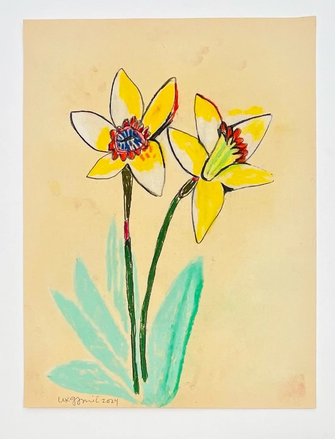  53  9x12"  Drawing on found paper  2024 