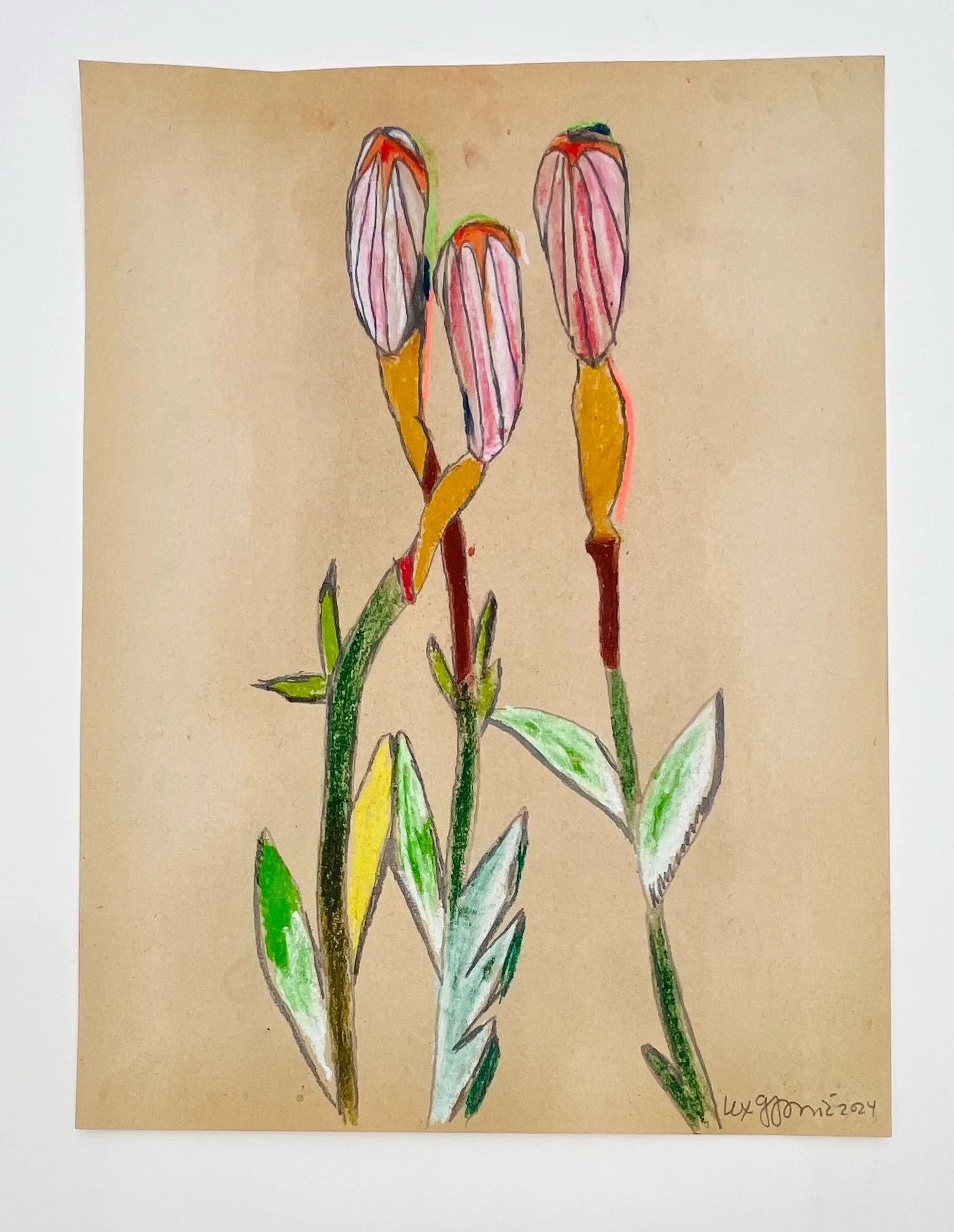  56  9x12"  Drawing on found paper  2024 