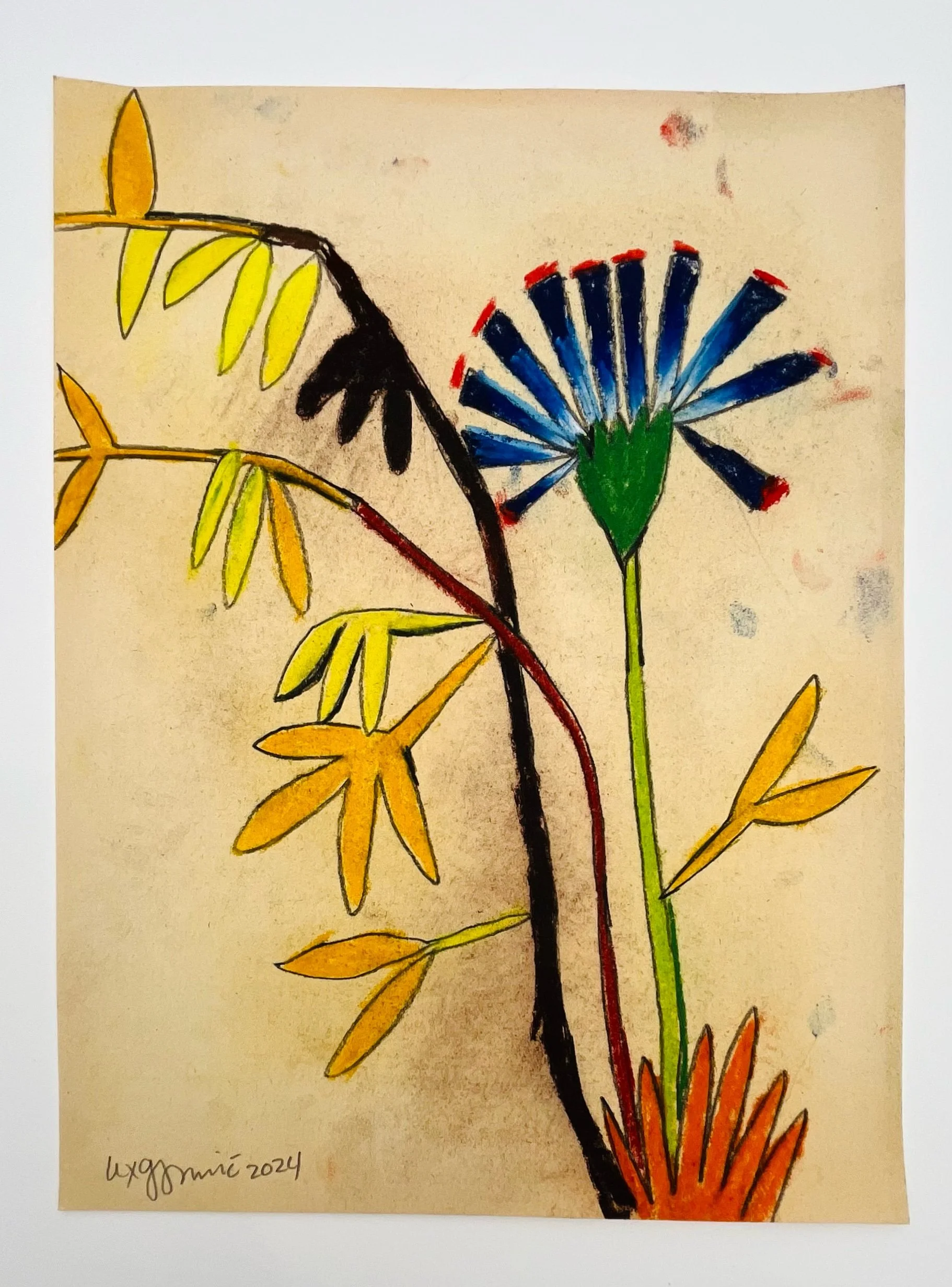  70  9x12"  Drawing on found paper  2024 