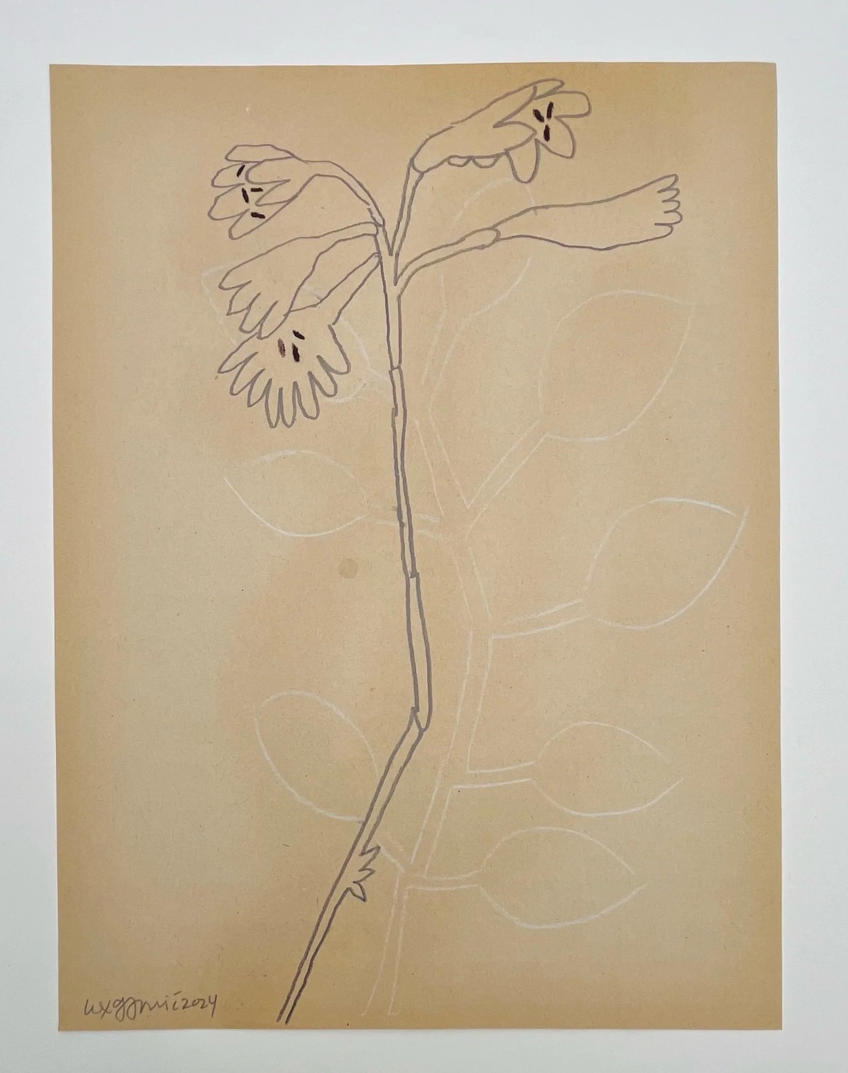  96  9x12"  Drawing on found paper  2024 