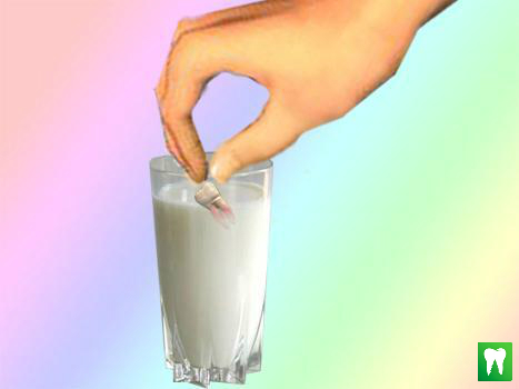 Putting the knocked-out tooth in milk keeps it alive until you reach your dentist
