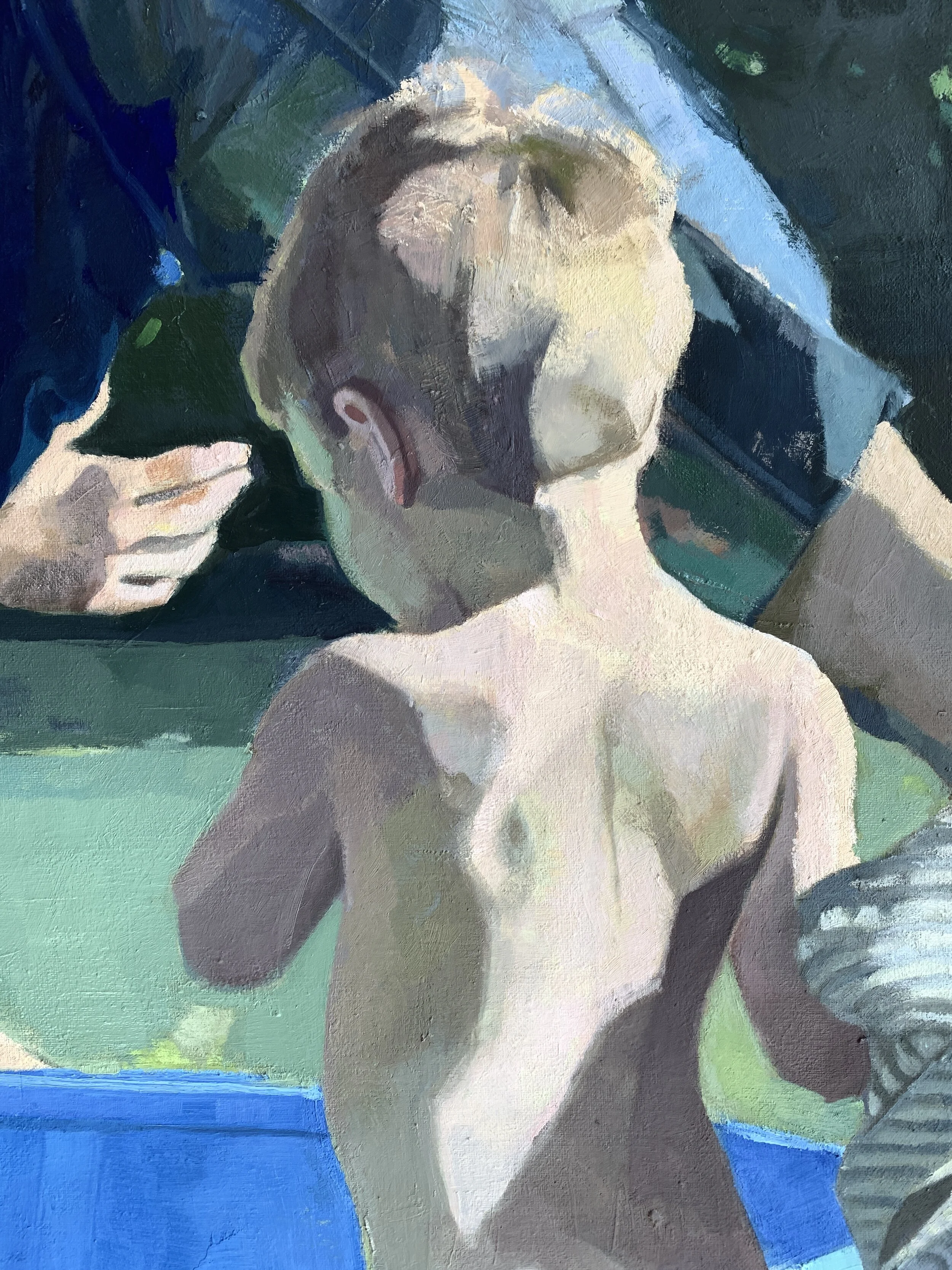 Image of a painting of a child with his back turned 