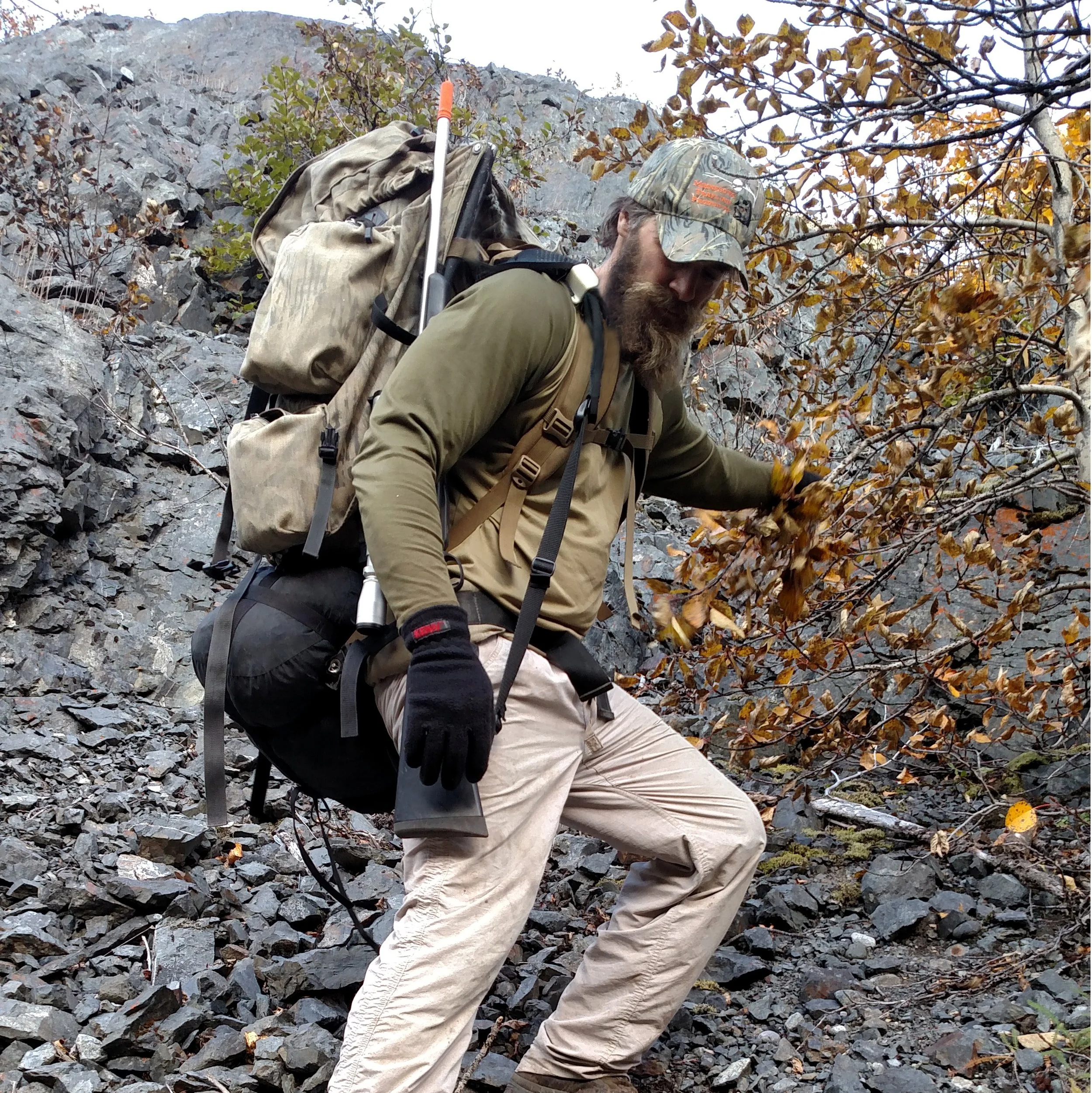 Talarik SlingHook hands free in the rocks