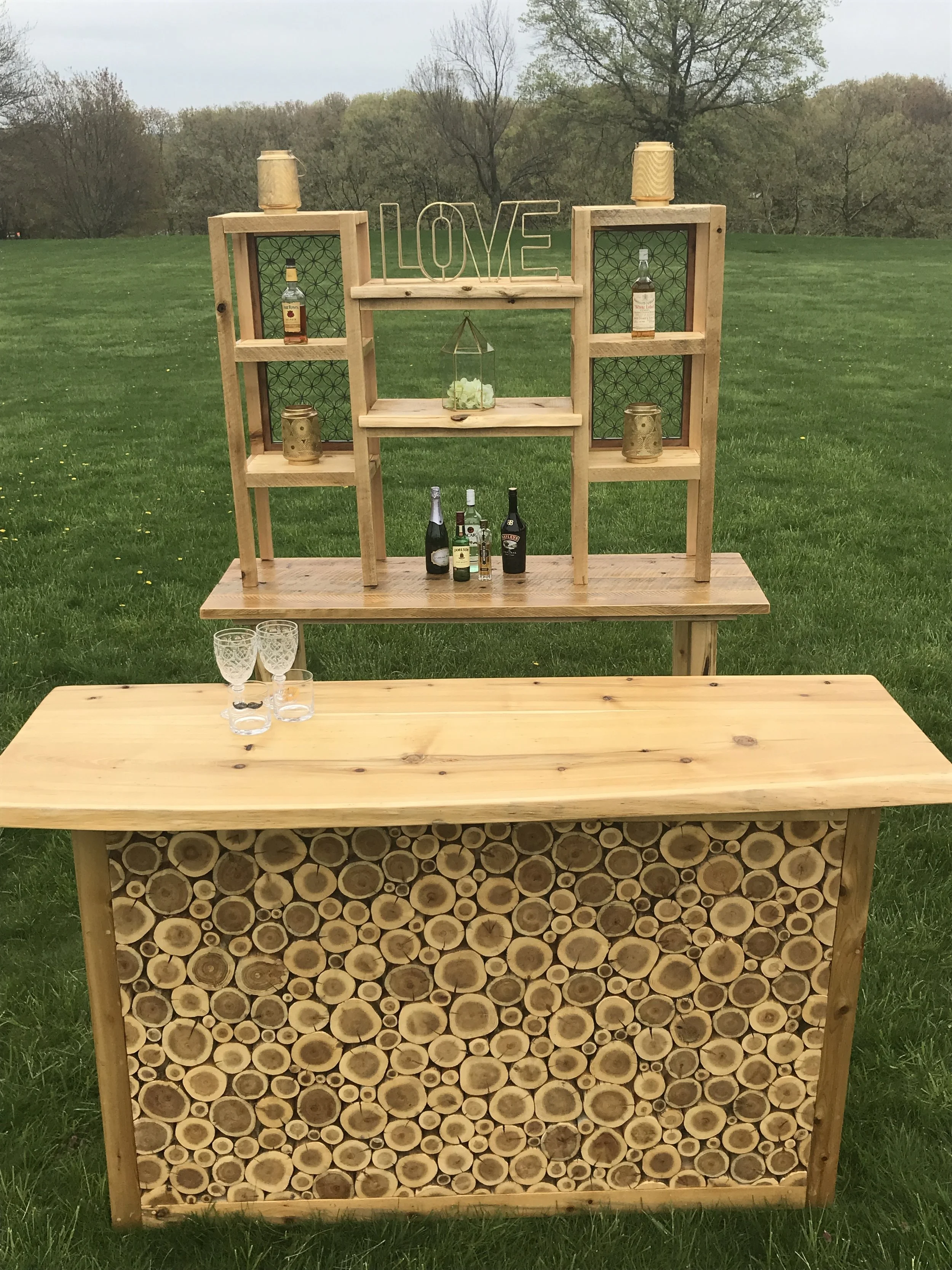 Cut Log bar with Renly Hutch 