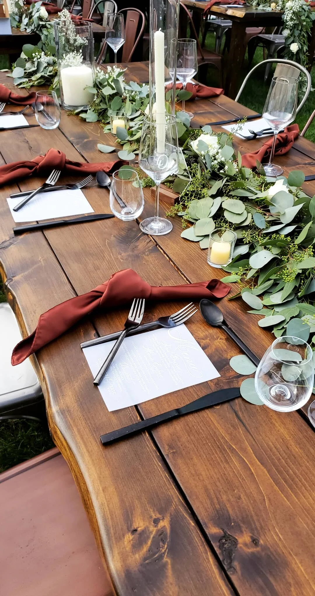 A Rustic Affair - Live-edge Farm tables .JPG