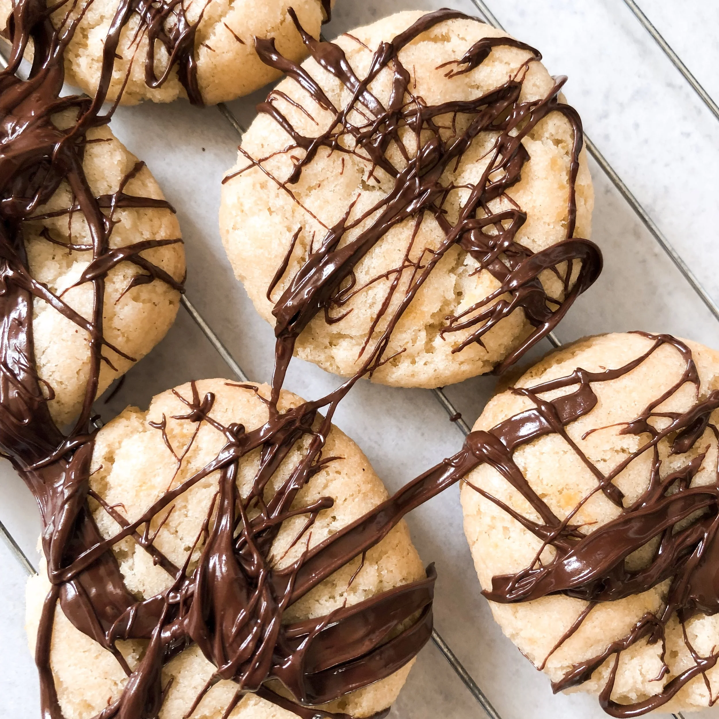 Chocolate Drizzled Lemon Sugar Cookies Recipe