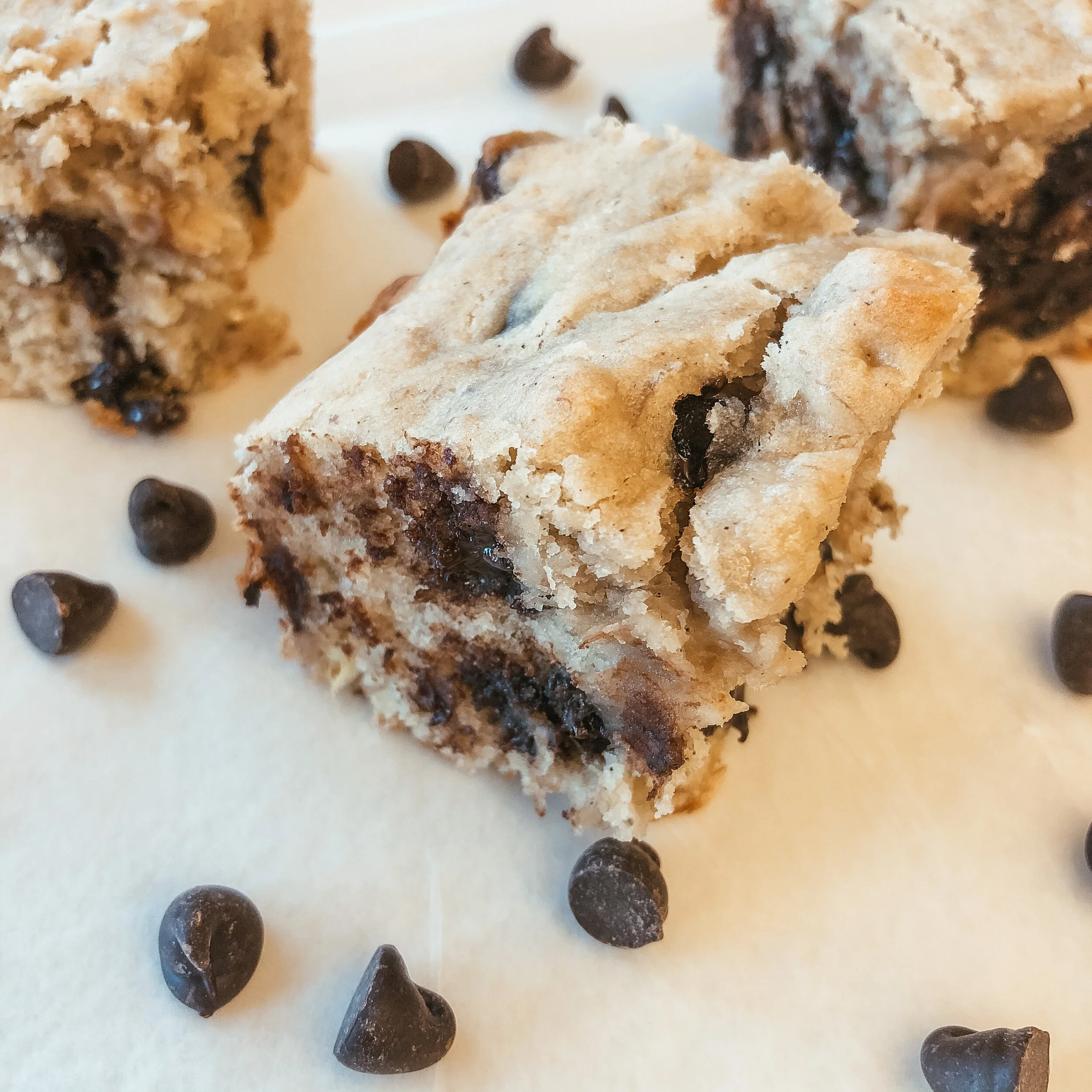 Gluten-Free Banana Chocolate Chip Loaf Squares Recipe
