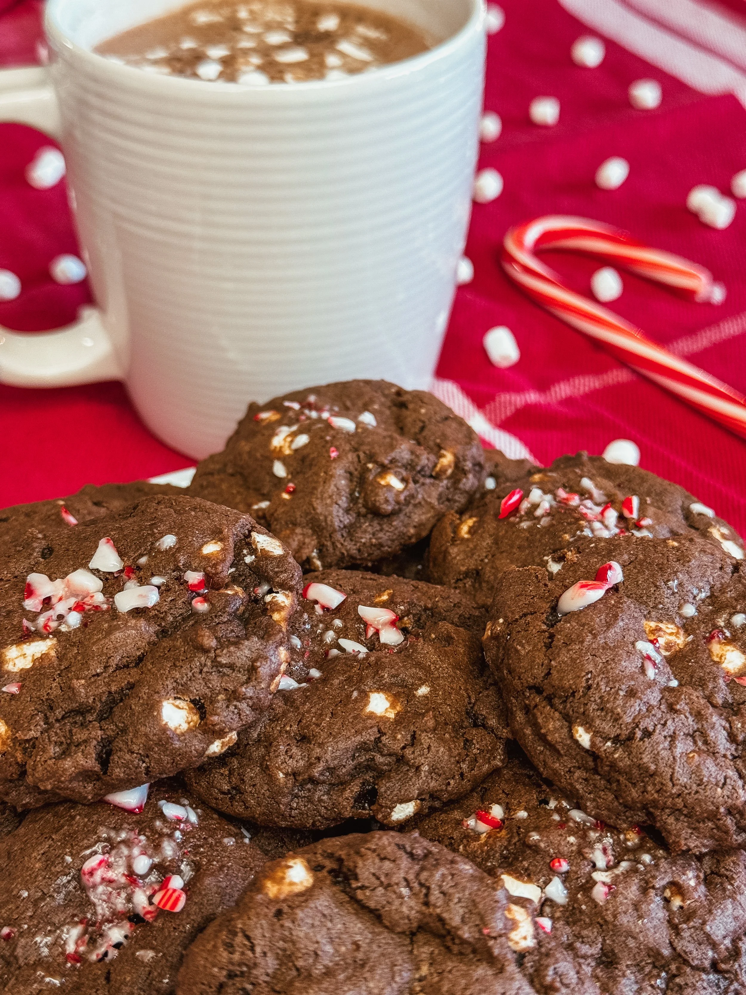 Peppermint Hot Cocoa Cookies