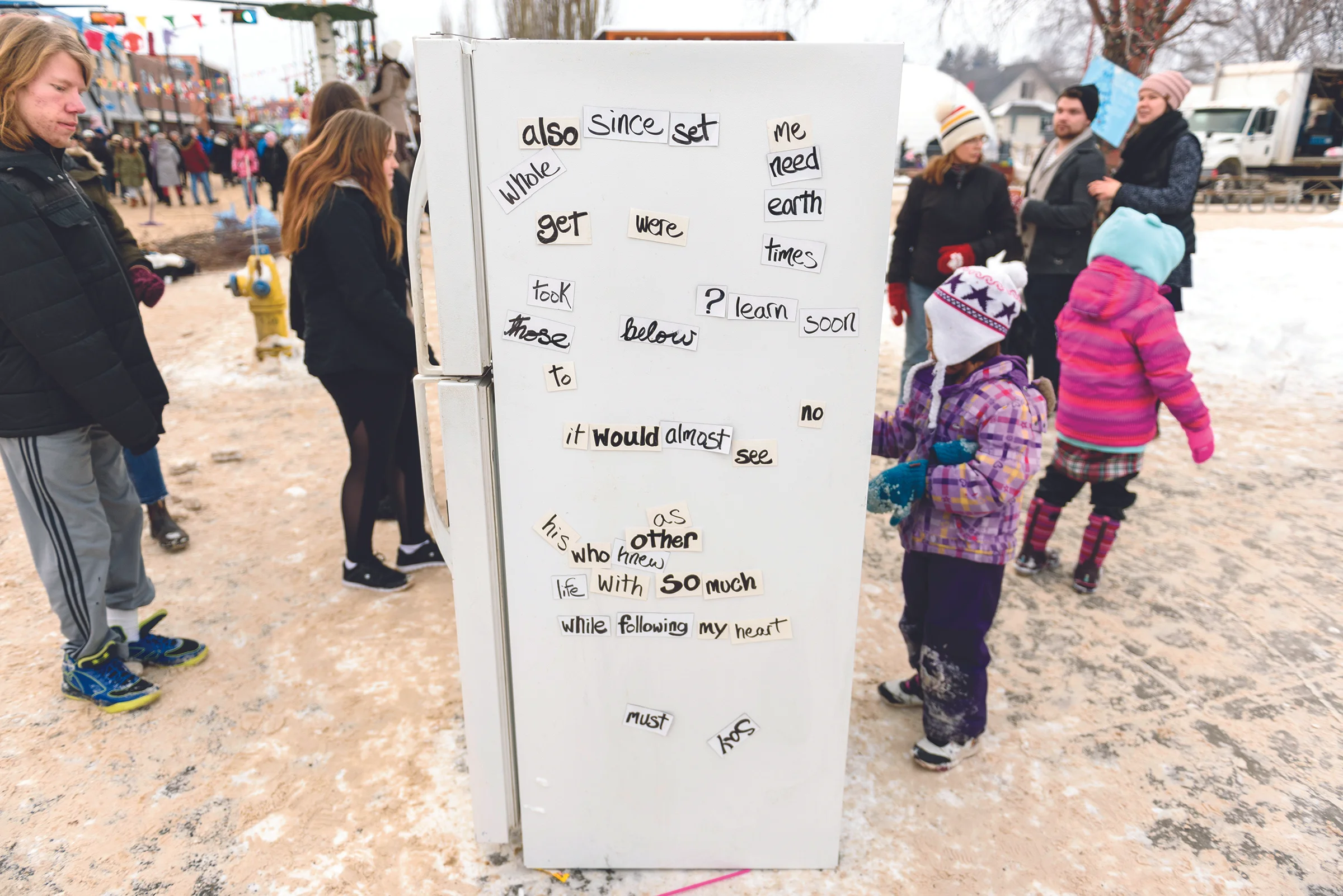 Giant Fridge Magnet Poetry Project