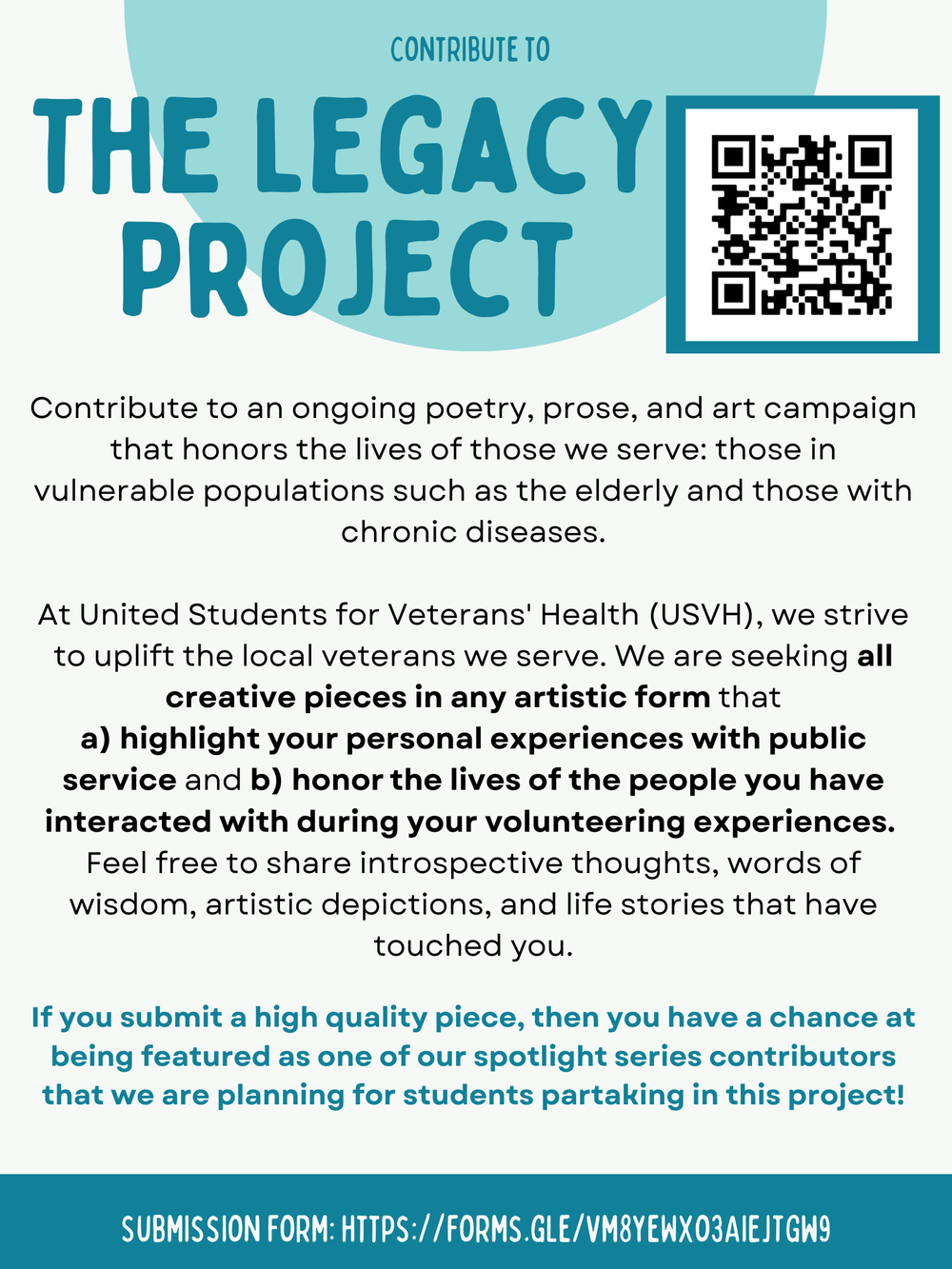 The Legacy Project — United Students for Veterans' Health
