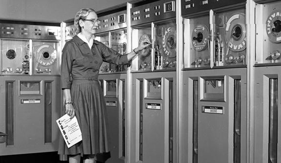 The legendary Admiral Grace Murray Hopper (1906–92), computer pioneer and naval officer.