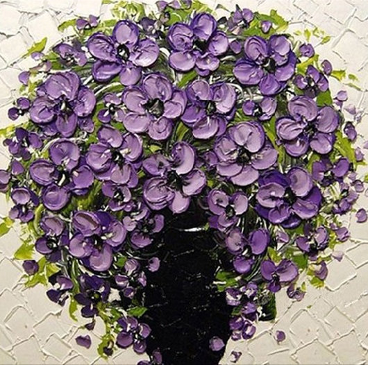 Perfume Flowers - Handmade Oil Painting on Canvas - Wall Art