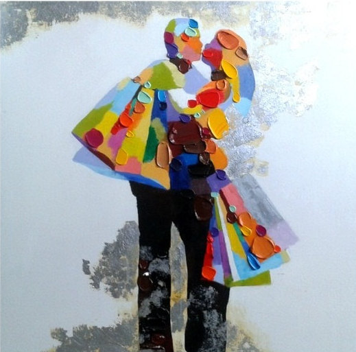 Romance - Handmade Oil Painting on Canvas - Wall Art