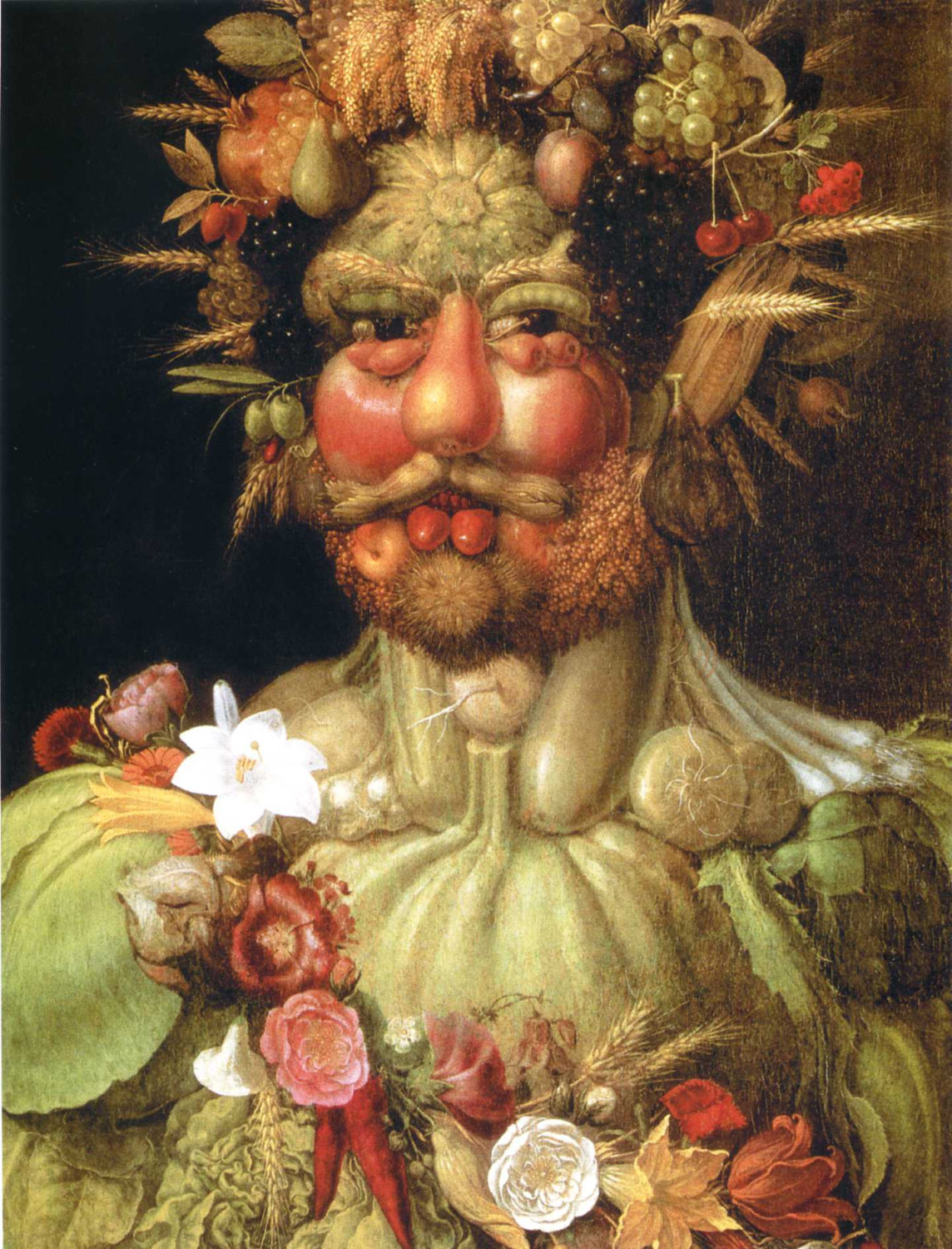 Vertumnus (Emperor Rudolph II) by Giuseppe Arcimboldo- Famous Art - Handmade Oil Painting on Canvas