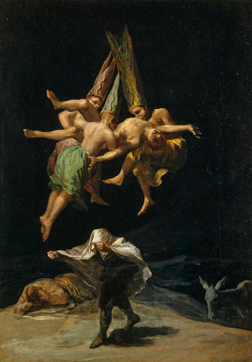 Witches in the Air by Francisco Goya- Famous Art - Handmade Oil Painting on Canvas