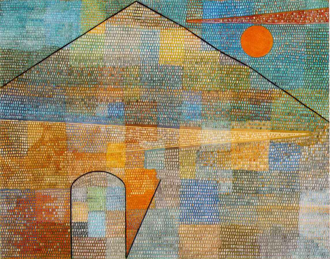 Ad Parnassum by Paul Klee- Famous Art - Handmade Oil Painting on Canvas
