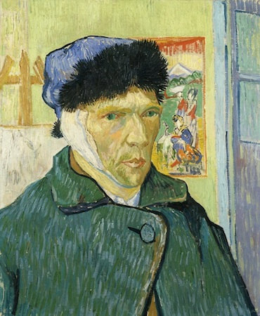 Self Bandaged Ear by Vincent Van Gogh- Famous Art - Handmade Oil Painting on Canvas