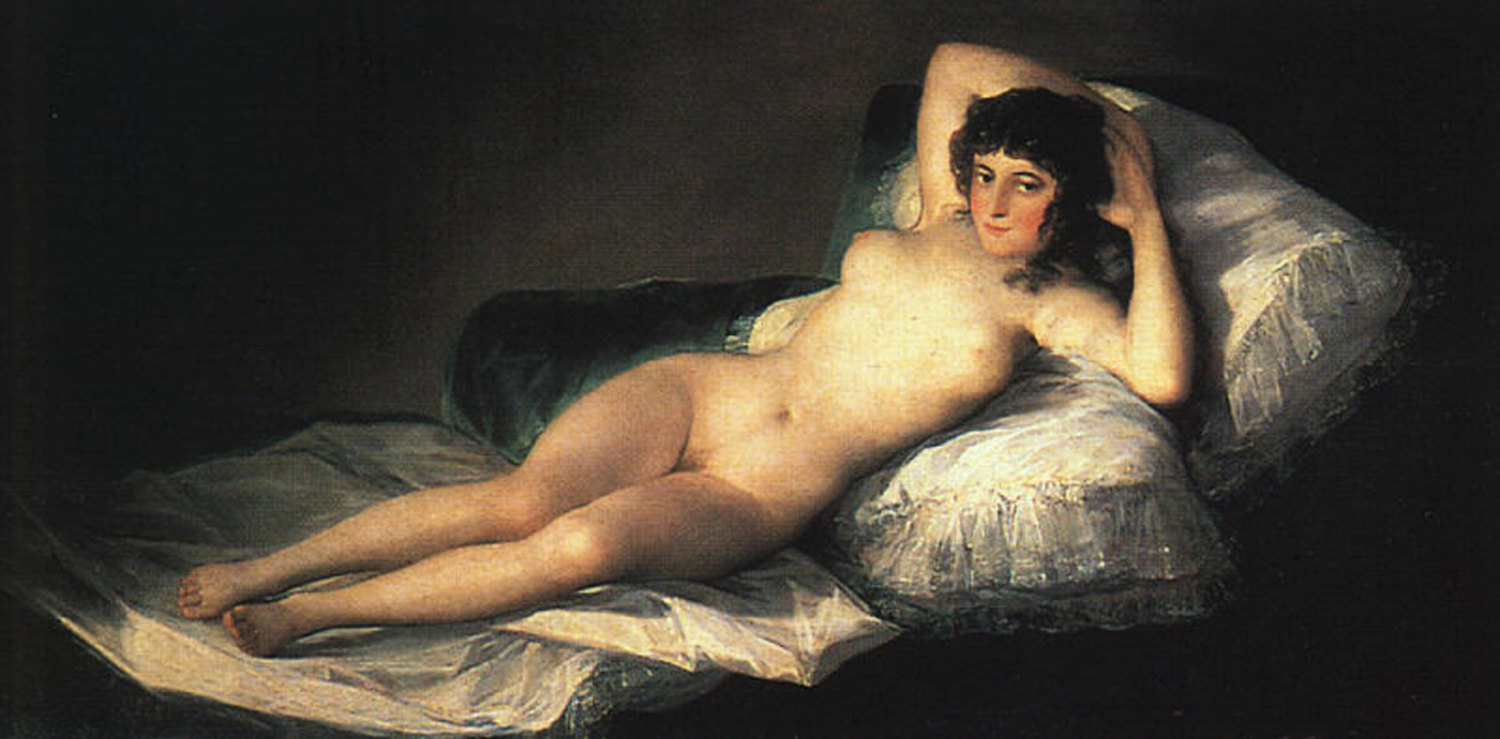 Nude Maja by Francisco Goya- Famous Art - Handmade Oil Painting on Canvas