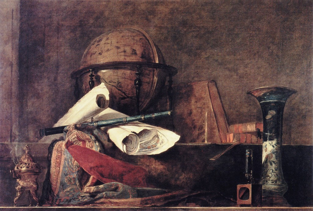 The Attributes of the Sciences by Jean-Baptiste-Simeon Chardin- Famous Art - Handmade Oil Painting on Canvas