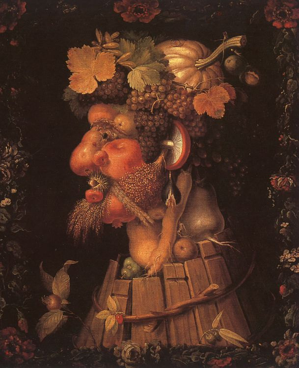 Autumn by Giuseppe Arcimboldo- Famous Art - Handmade Oil Painting on Canvas