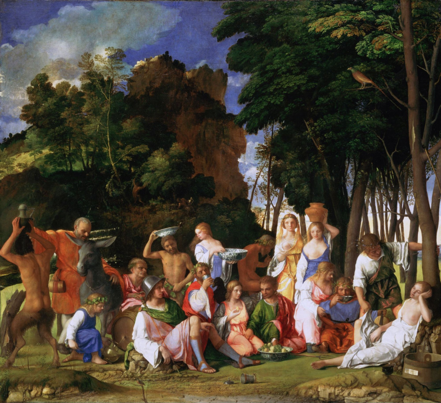 The Feast of the Gods by Giovanni Bellini- Famous Art - Handmade Oil Painting on Canvas