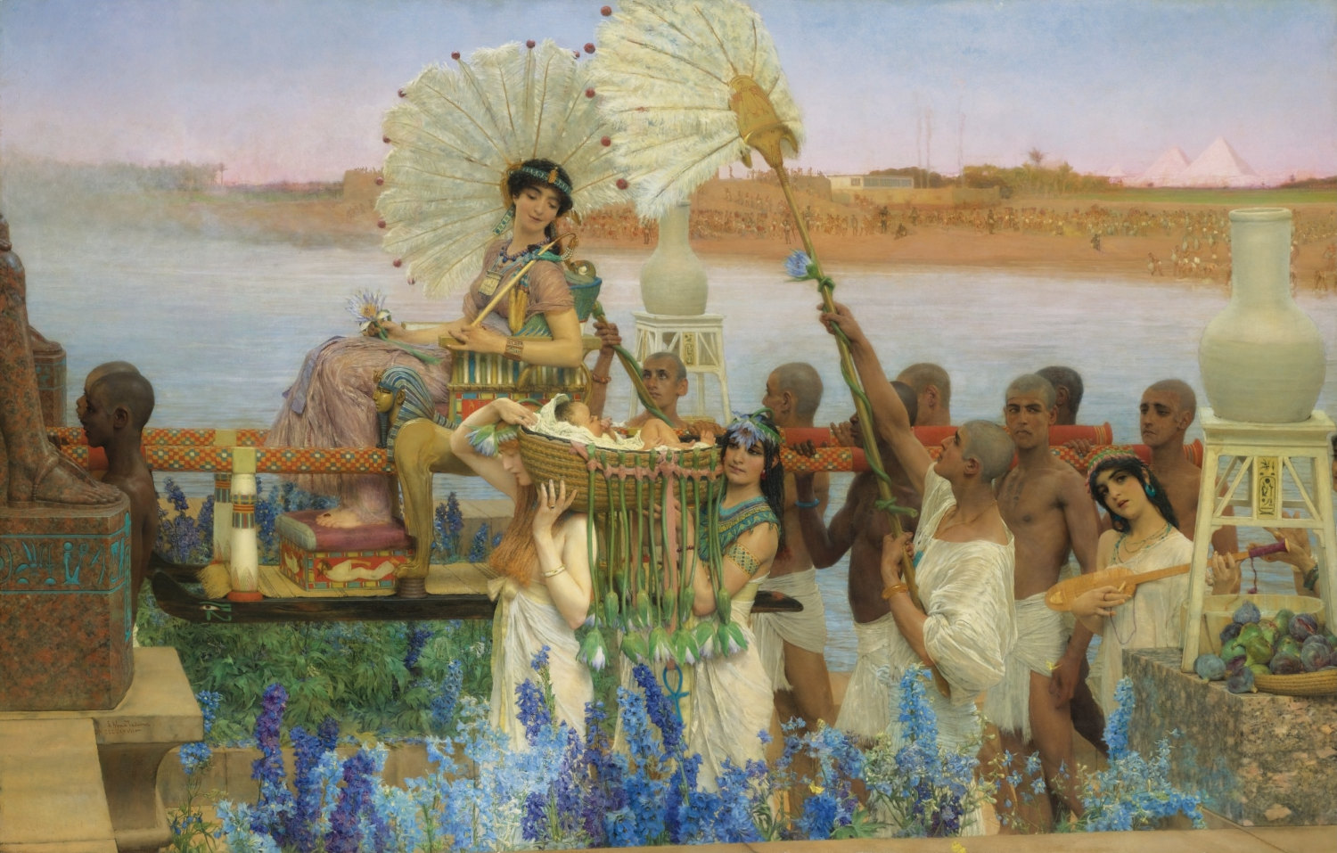 The Finding of Moses by Sir Lawrence Alma-Tadema- Famous Art - Handmade Oil Painting on Canvas
