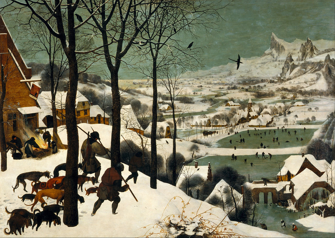 Hunters in the Snow by Pieter Bruegel the Elder- Famous Art - Handmade Oil Painting on Canvas