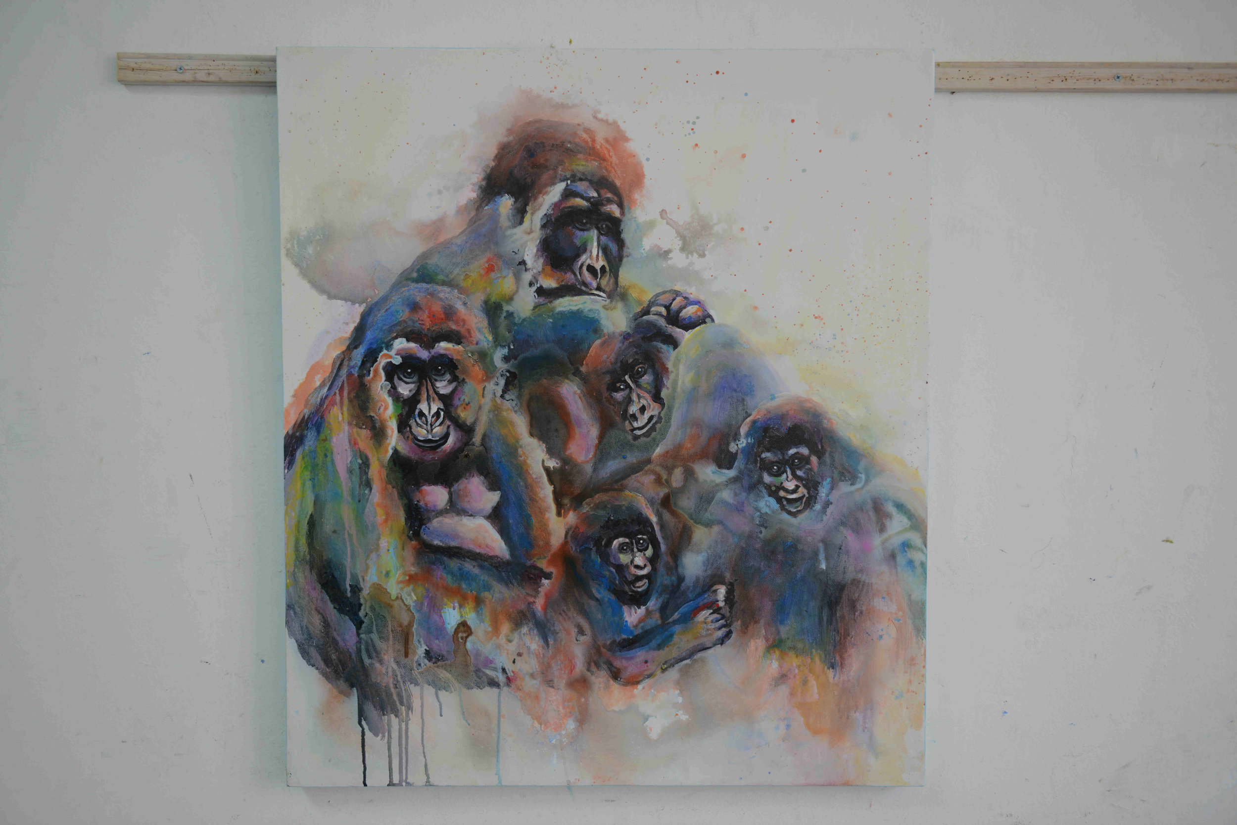 Gorilla Family on Canvas.jpg