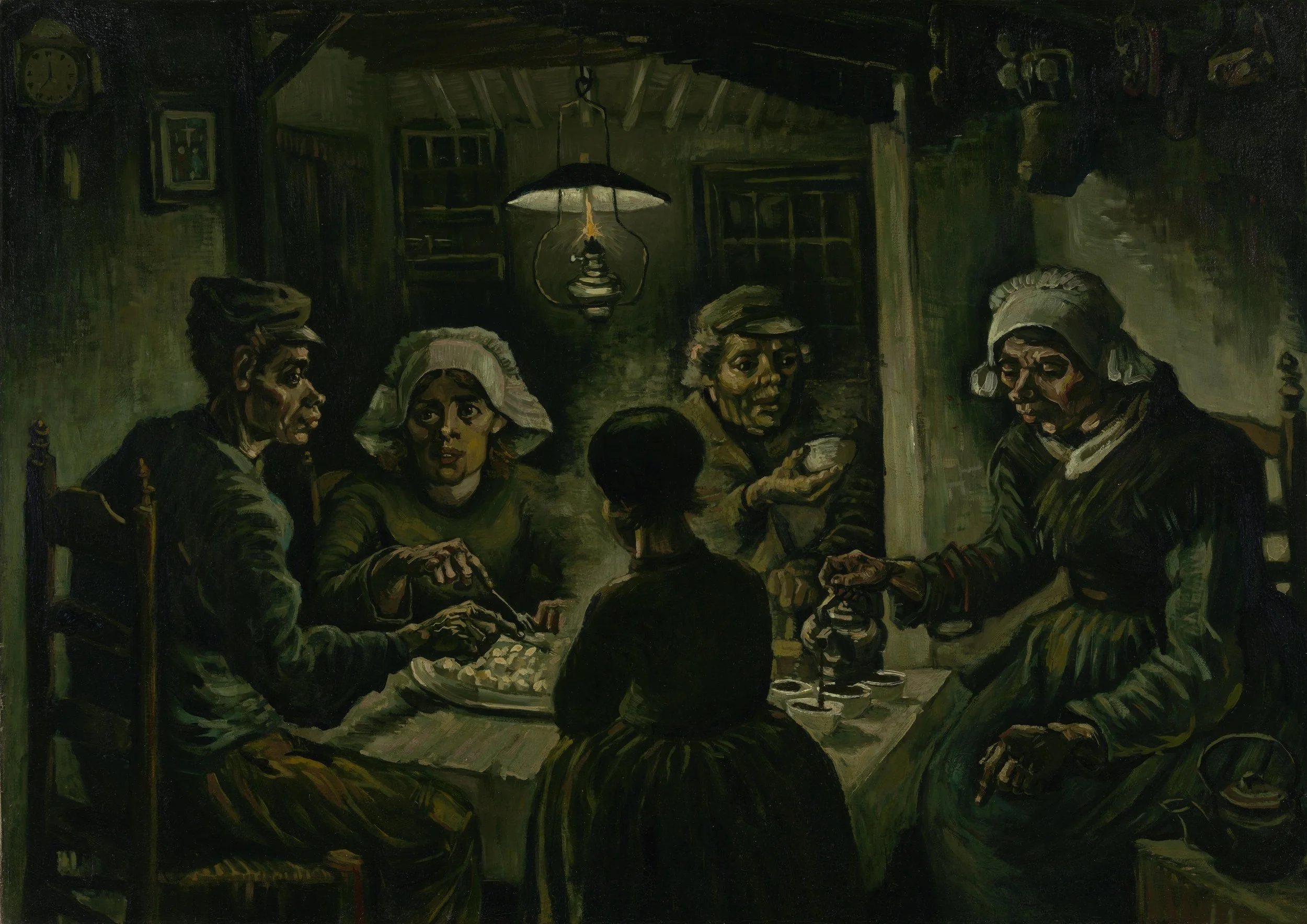 The Potato Eaters by Vincent van Gogh - Famous Art - Handmade Oil Painting on Canvas