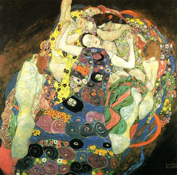 The Maiden by Gustav Klimt - Famous Art - Handmade Oil Painting on Canvas