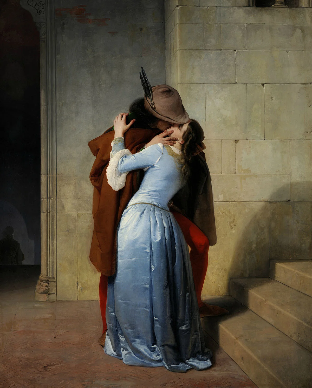 The Kiss by Francesco Hayez - Famous Art - Handmade Oil Painting on Canvas