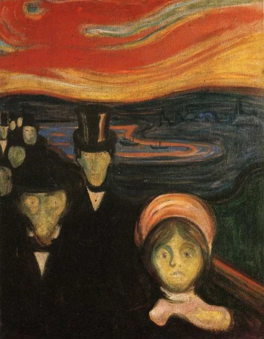 Anxiety by Edvard Munch - Famous Art - Handmade Oil Painting on Canvas