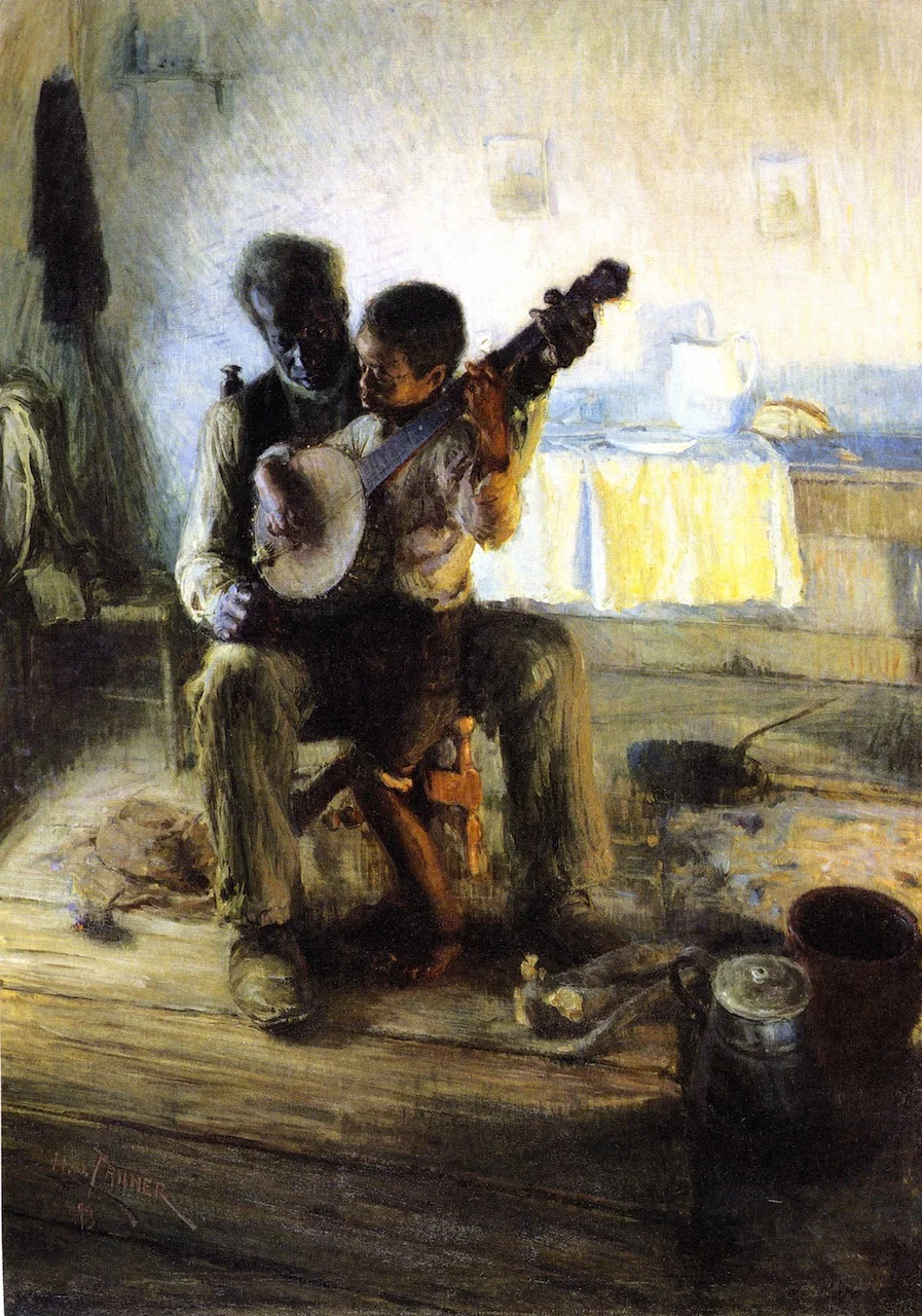 The Banjo Lesson by Henry Ossawa Tanner - Famous Art - Handmade Oil Painting on Canvas