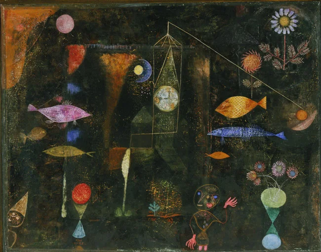 Fish Magic by Paul Klee - Famous Art - Handmade Oil Painting on Canvas