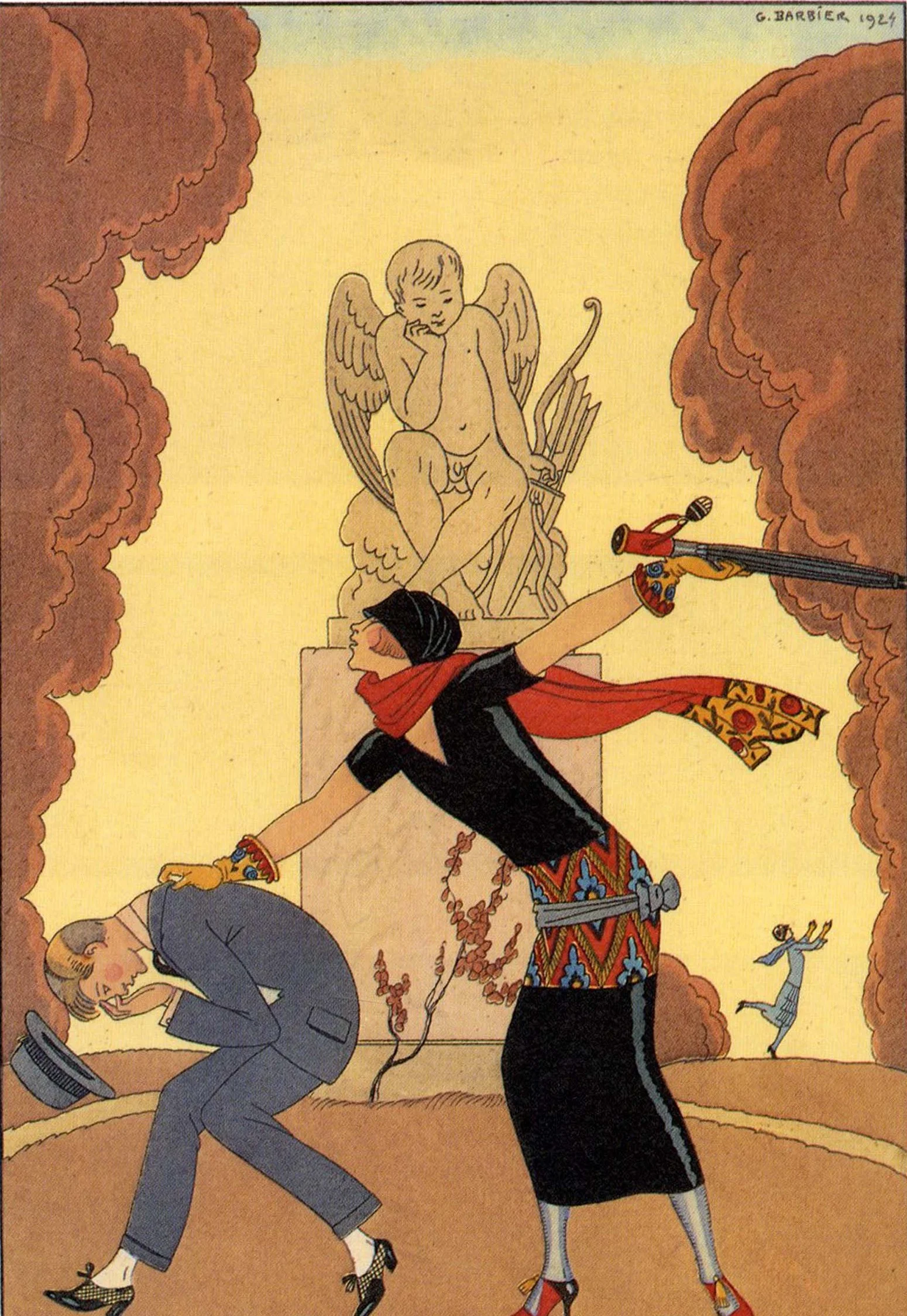 La Colere By George Barbier Art Deco Handmade Oil Painting On Canvas Canvas Paintings