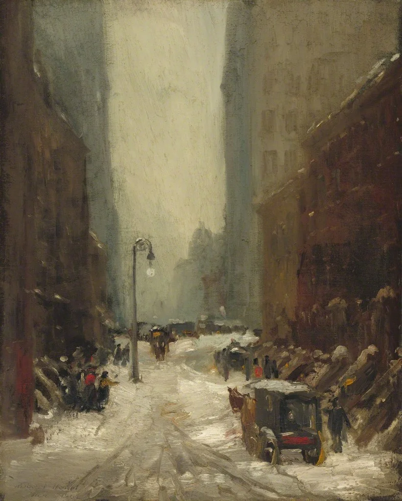 snow-in-new-york-by-robert-henri-famous-art-handmade-oil-painting-on-canvas