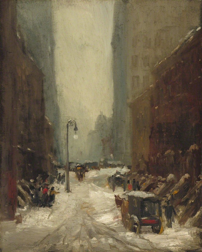Snow in New York By Robert Henri - Famous Art - Handmade Oil ...