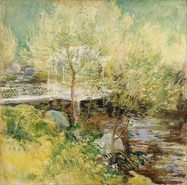 the-white-bridge-by-john-henry-twachtman-famous-art-handmade-oil-painting-on-canvas