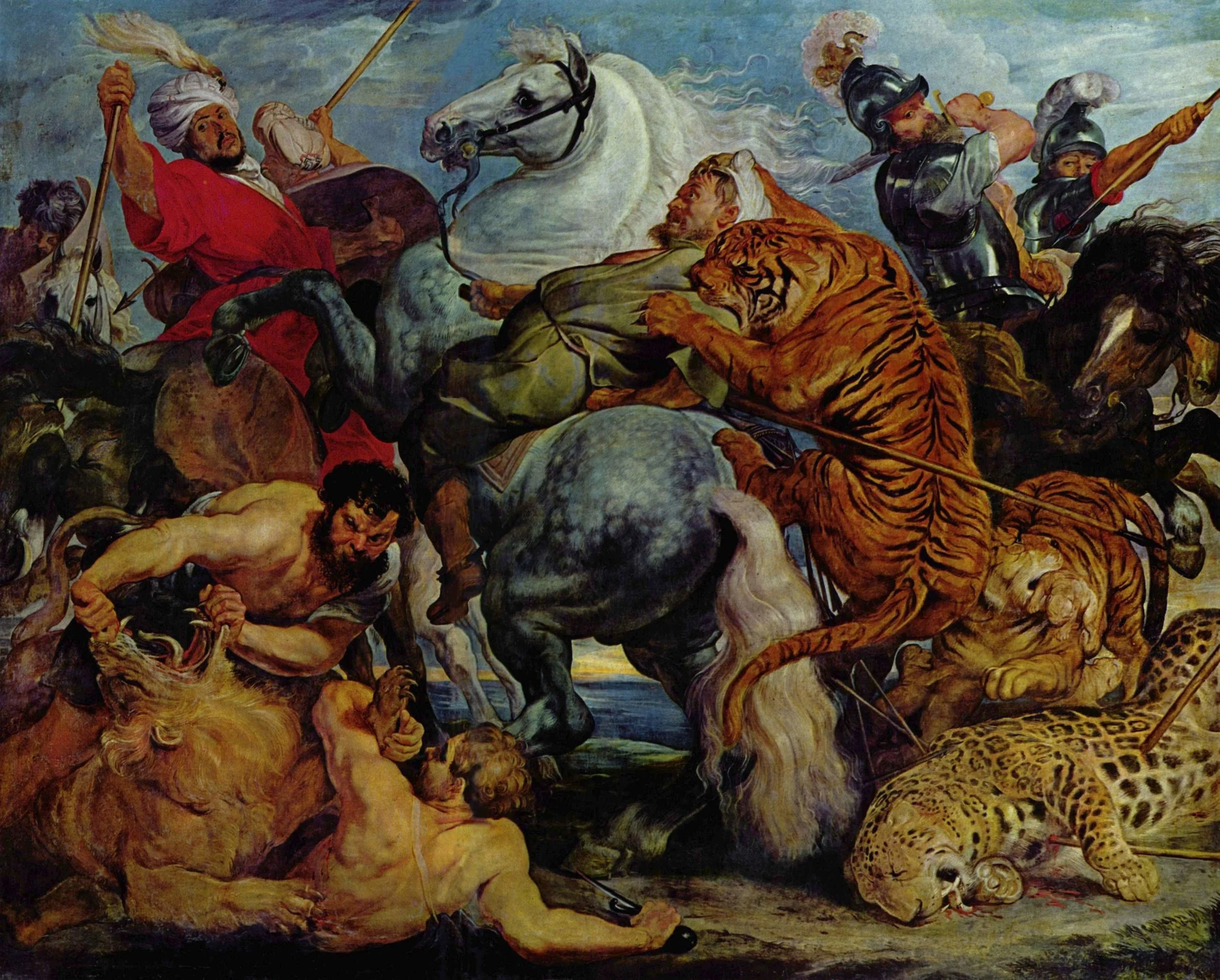 The Tiger Hunt By Peter Paul Rubens - Famous Art- Handmade Oil Painting On Canvas