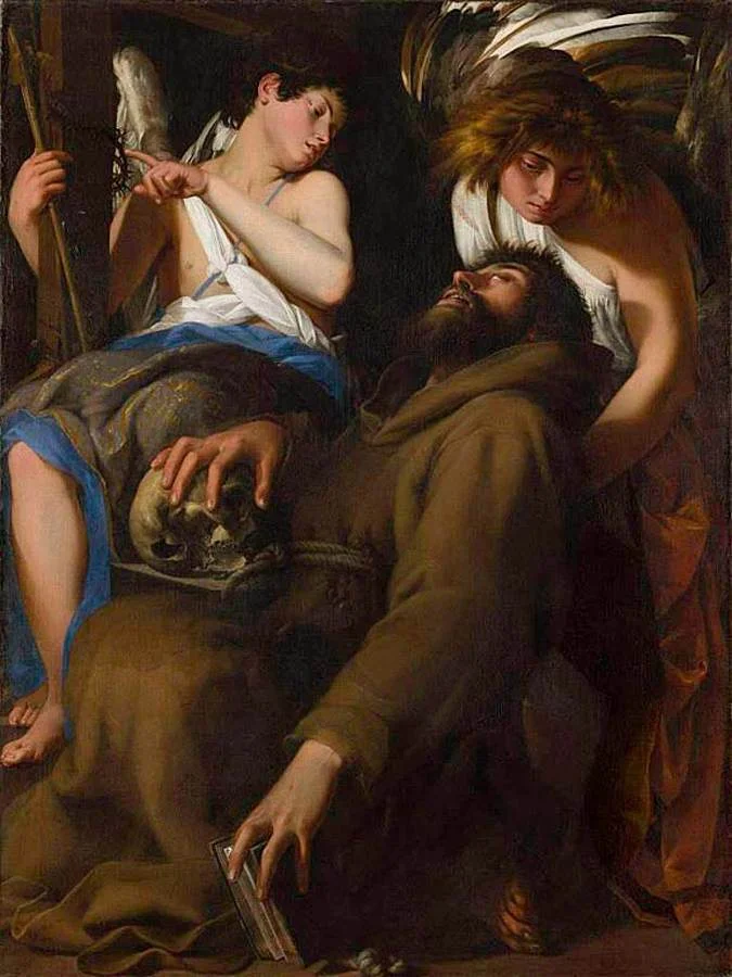 the-ecstasy-of-saint-francis-by-giovanni-baglione-famous-art-handmade-oil-painting-on-canvas