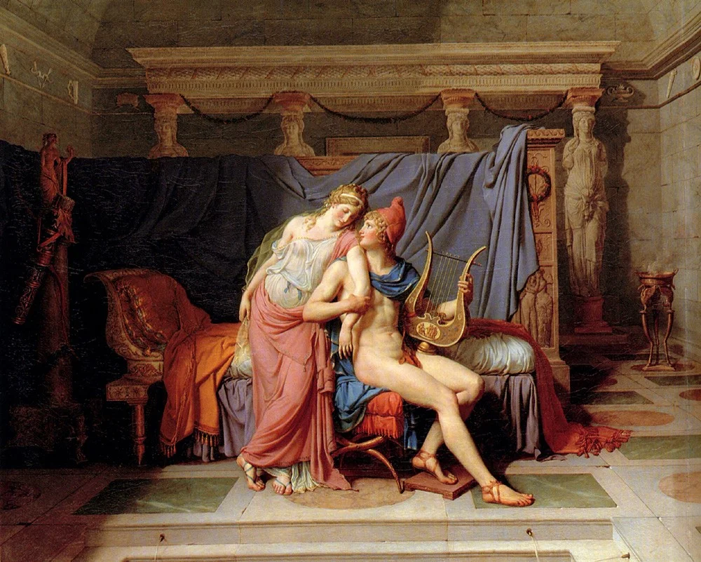 the-courtship-of-paris-and-helen-by-jacques-louis-david-famous-art-handmade-oil-painting-on-canvas