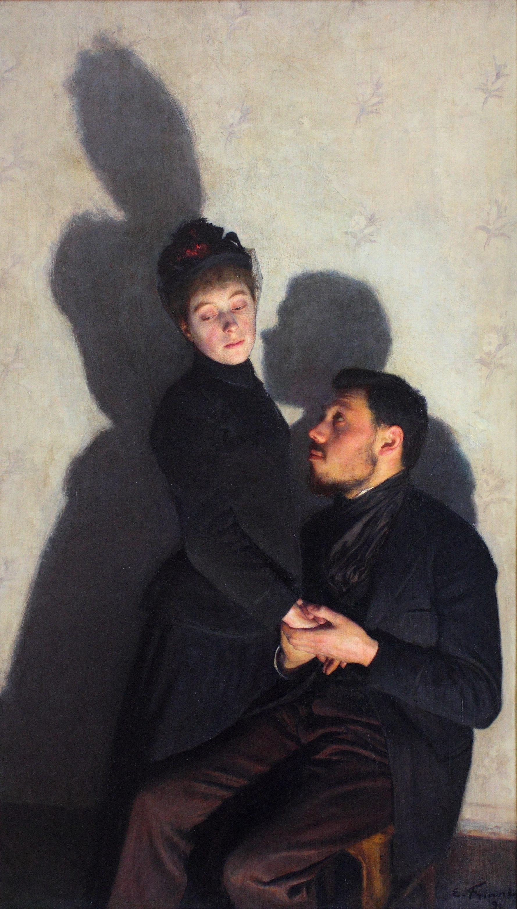 Cast Shadows By Emile Friant - Famous Art - Handmade Oil Painting On Canvas  — Canvas Paintings