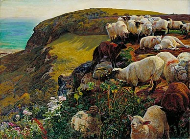 our-english-coasts-strayed-sheep-by-william-holman-hunt-famous-art-handmade-oil-painting-on-canvas.jpg