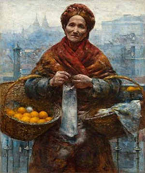 jewess-with-oranges-by-aleksander-gierymski-famous-art-handmade-oil-painting-on-canvas