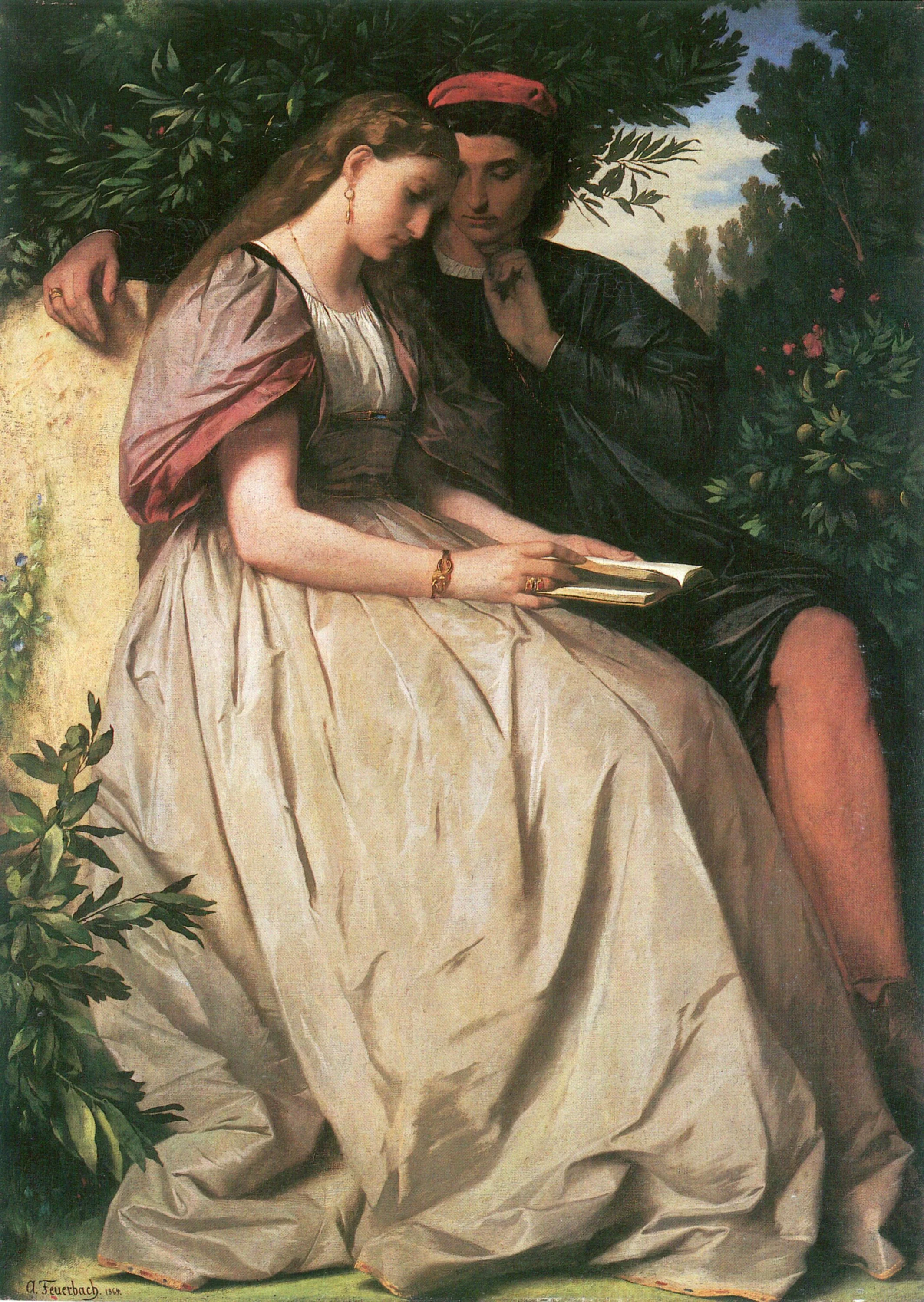 paolo-and-francesca-by-anselm-feuerbach-famous-art-handmade-oil-painting-on-canvas